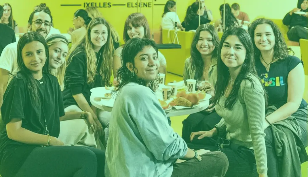 student relaxing with computer